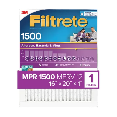 Filtrete™ MPR 1500 Allergen, Bacteria & Virus Air Filters