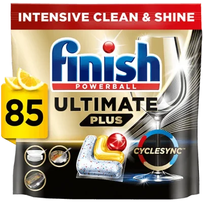 Finish Ultimate Plus All In 1 Dishwasher Tablets 85 Pack Lemon