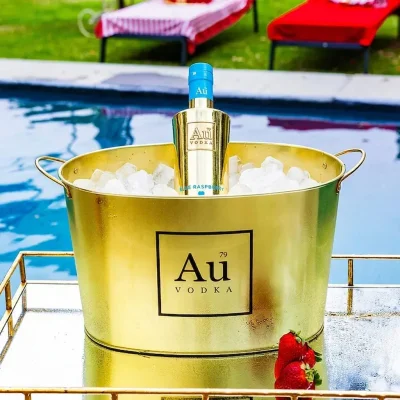 Au Vodka Bottle & FREE Ice Bucket