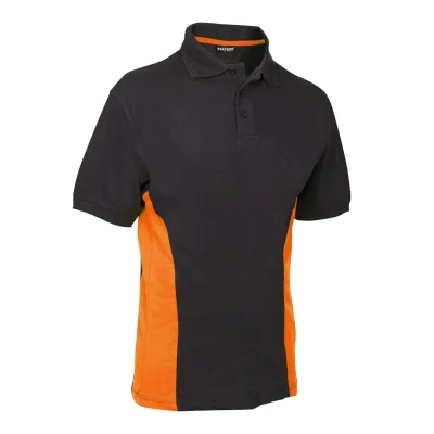 Two Tone Work Polo Shirt (Orange, Green and Teal)
