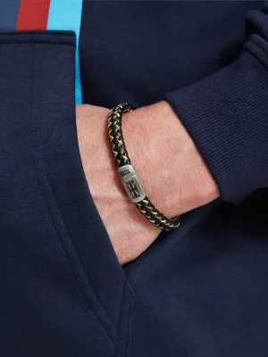 Camo Leather Plaited Bracelet