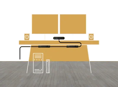 3inOne Above + Below Desk Kit