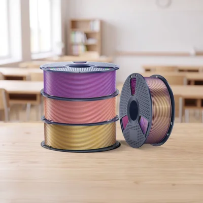 [MOQ : 3 Rouleaux] Silk Multicolore (Bicolore, Tricolore, Quatre couleurs). PLA+ Soie Unicolore Filament 1KG