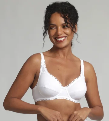 Soutien-gorge avec armatures blanc Cœur Croisé Coton Bio