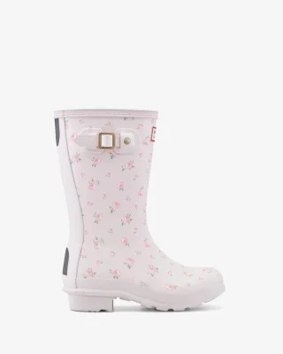 HUNTER KIDS BIG KIDS ORIGINAL BOOT LOVE SHACK FANCY PINK MULTI/PINK/BLOOM HEIR DIT