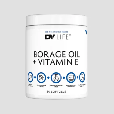 Borage Oil + Vitamin E DY Life, 30 Softgels, 30 Servings