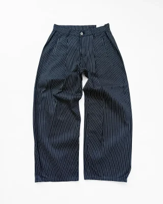 PLEATED PINSTRIPES TROUSERS