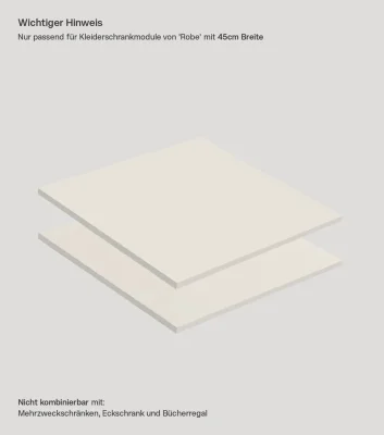 Kleiderschrank-Einlegeböden 'Die Einleger' für 'Robe'