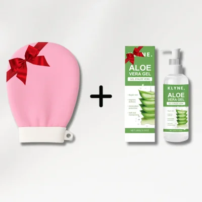 Coffret Gant Exfoliant et Gel Aloe Vera