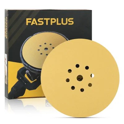 Sanding Discs 225mm x 8+1 Hole Gold for Drywall & Floor Sanding B15 – 25 Pack