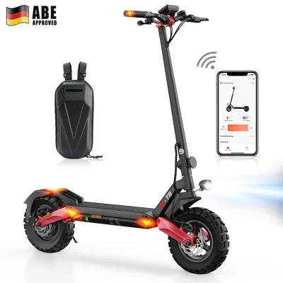 isinwheel T8 Offroad-E-Scooter Mit Straßenzulassung 1200W Motor 100KM Reichweite (ABE,eKFV)
