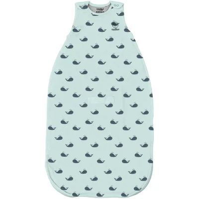 4 Season Ultimate Baby Sleep Bag, Merino Wool & Organic Cotton, 2 Months - 2 Years, Whales