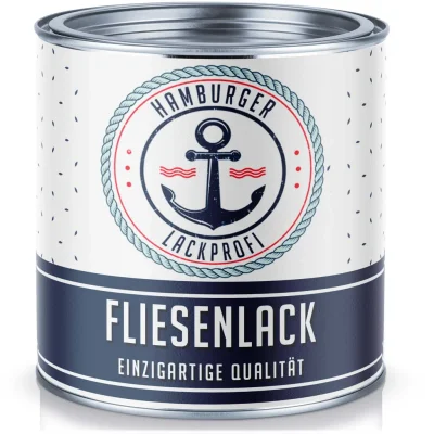 Hamburger Lack-Profi Fliesenlack Lichtgrau RAL 7035 - hochdeckende Fliesenfarbe Grau