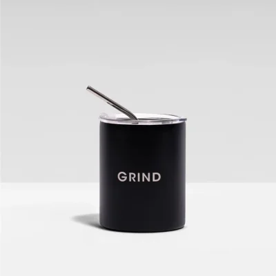 FREE Black Reusable Stainless Steel Coffee Cup