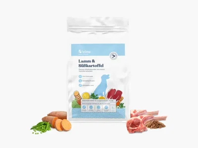 Trockenfutter mit Lamm & Süßkartoffel für Hunde