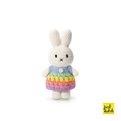 Miffy in Rainbow dress Crochet Doll