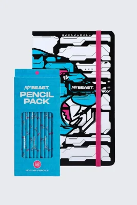 MrBeast Particle Stationery Set