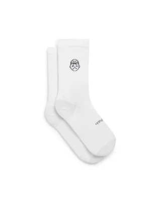 White Cycling Socks