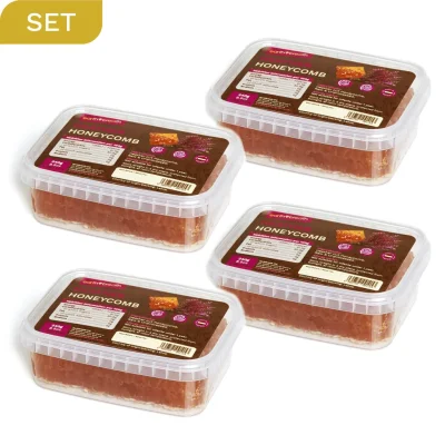 Set of 4 Raw Heather Cut Honeycombs 240g