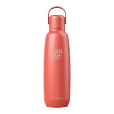 0.9L Sodastream fizz & go™ roestvrijstalen bruiswaterfles papaja