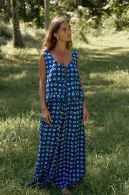 Nisha Tie Top ~ Indigo