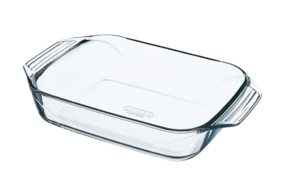 Rectangular glass oven dish
