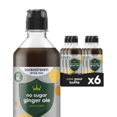 Sodastream Classics® No Sugar Ginger Ale 6 Pack Syrup Drink Mix 6 x 440ml
