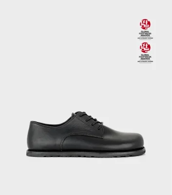 Eclipse | Goodyear Welted Barefoot Derby Shoes | Black XW