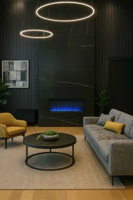 Acoustic Slatted Wall Panel 240 x 60cm - Black x 1 panel