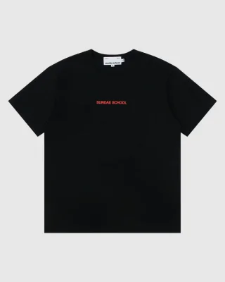 BLACK RED LOGO T-SHIRT