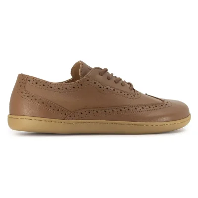 Women's Maple Barefoot Brogue Shoes - Tan