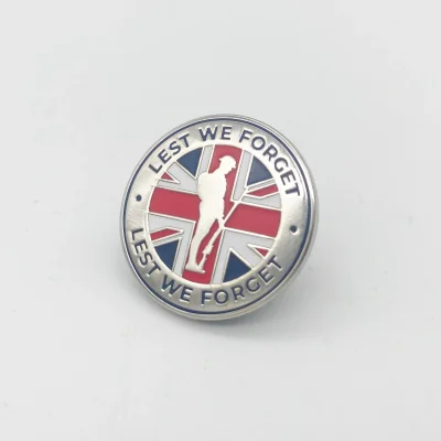 Remembrance Union Jack 'Lest We Forget' Pin