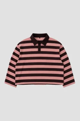 Campus Rugby Polo Moka/baby pink