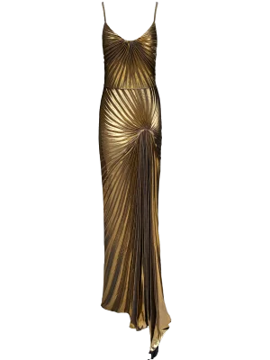 Dazed Dress Floor Length Metallic