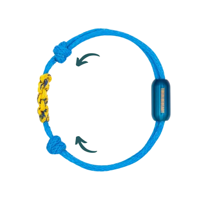 The Blue Heart X BRACENET Armband aus Fischernetz - größenverstellbar