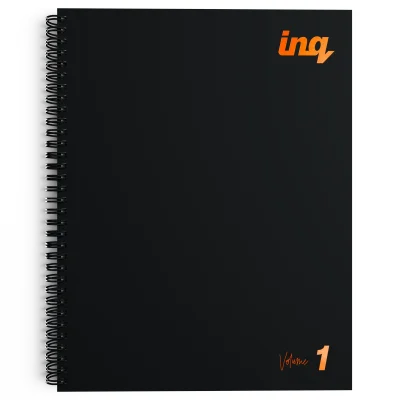 Spiral Notebook 8.5" x 11" College Ruled 190 Pages (Black)