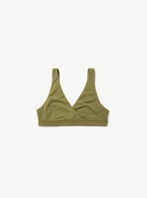 Cleo Crossover Bra Olive