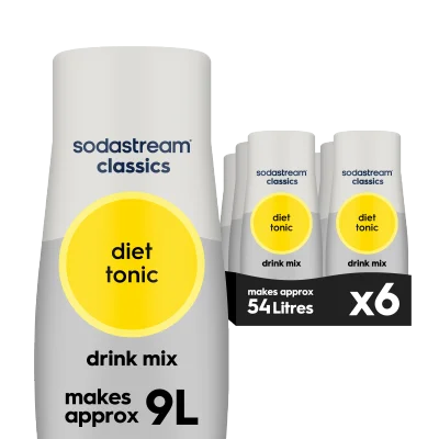 Sodastream Classics Diet Tonic 6 Pack Syrup Drink Mix 440ml