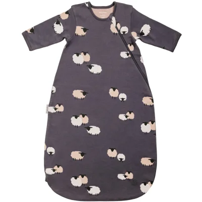 Slumber Sack, Baby Sleep Bag with Sleeves, Merino Wool & Organic Cotton, Sheep Slate