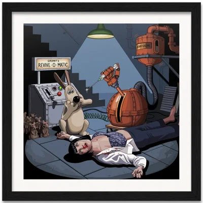 Mia Wallace & Gromit Art Print