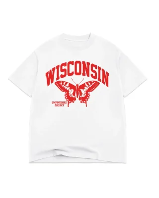 Wisconsin, white t-shirt
