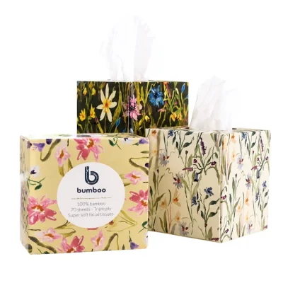 wildflower bamboo facial tissues