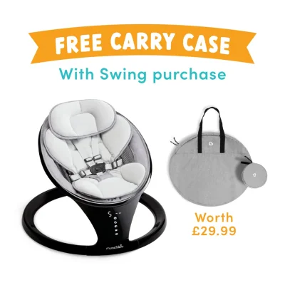 Baby Swing (Black) with FREE Travel Carrying Case