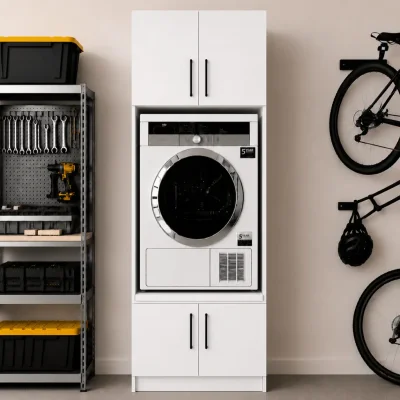 Single Washing Machine / Tumble Dryer Appliance Cabinet