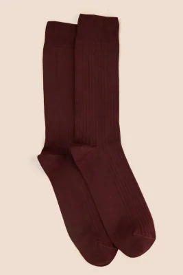 Chaussettes côtelées Fil d'Écosse