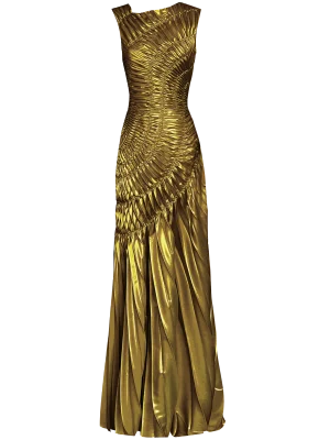 Fossil Dress Floor Length Metallic