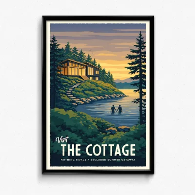 The Cottage Travel Poster