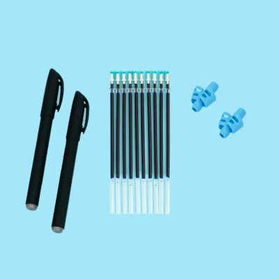 x10 Additional ink refills + 2x Additional pens with disappearing ink + 2x Finger pen grips