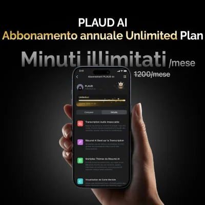 Abbonamento Annuale Illimitato Plaud AI
