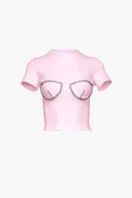 Crystal Bustier Cup T-Shirt